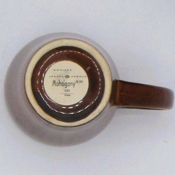 Joseph Abboud Mahogany Brown Ceramic Mugs With Drip Glaze Finish Set of 4 kit - Picture 2 of 5